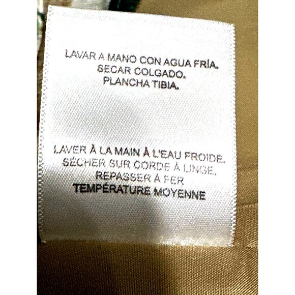 Alfred Dunner Size 12 Yellow Silk Blend Jacket Floral Trim Textured Lining - Picture 13 of 15